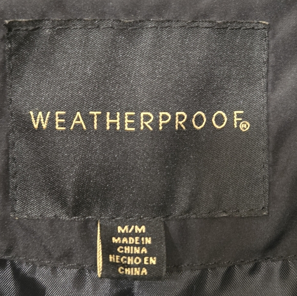 Weatherproof Black Insulated Zip-Up Puffer Vest, Medium, Zippered pockets, EUC - Picture 6 of 9